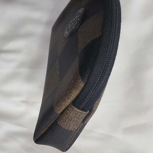Fendi Vintage Pequin Cosmetic Pouch | Brown Check - Picture 13 of 14